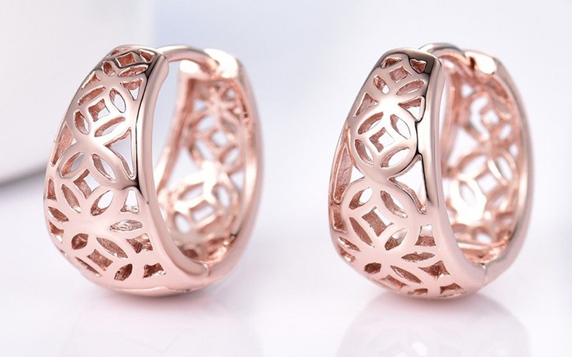 18k Rose gold Celtic Earrings
