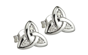 Platinum Celtic Earrings