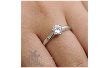 1.50ct 9ct Solid White GOLD Solitaire Created DIAMOND Engagement Ring Full Size