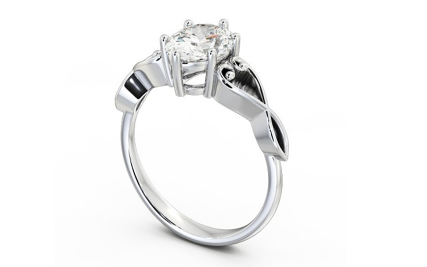 Silver  Engagement Ring