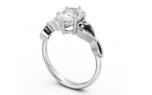 9k white gold Engagement Ring