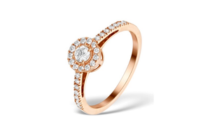 10k rose gold  Engagement Ring