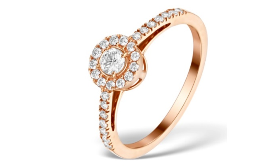 9k rose gold  Engagement Ring
