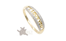 5mm 9ct REAL GOLD GENUINE White DIAMOND I LOVE YOU WEDDING Band Ring Full Size