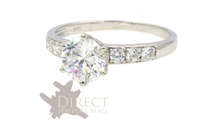 9ct REAL White GOLD Created DIAMOND Wedding ENGAGEMENT Ring Full Size HIJ-TUV